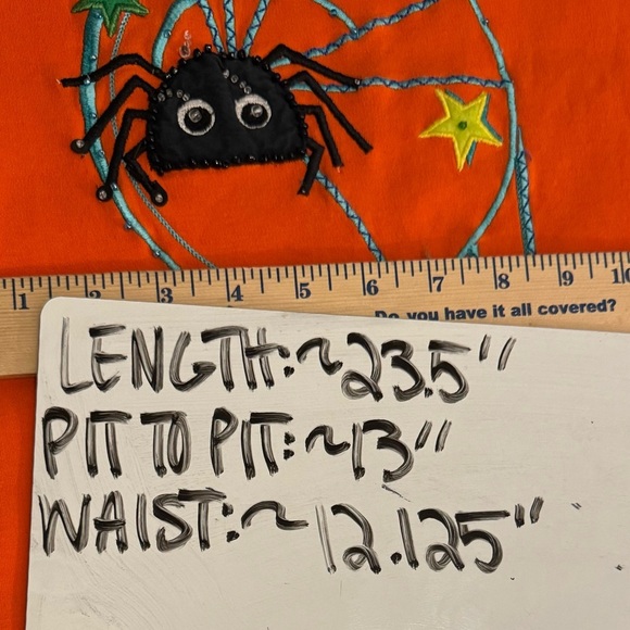 Michael Simon Halloween Dress Girl 4 Orange Spider Candy Corn Vintage Ugly RARE - Picture 10 of 10
